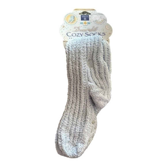 NWT Dream Silk Moisturizing Socks Anti-slip Crew Socks Blue Socks Gift - Picture 1 of 4